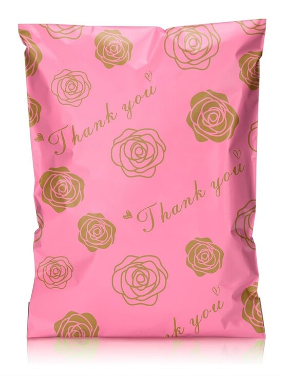 Other - 20ct 6 X 9 Pink Rose Thank You Polymailers 🌹🌹🌹🌹🌹